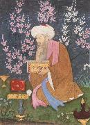 Ali of Golconda Poet in a garden oil painting reproduction